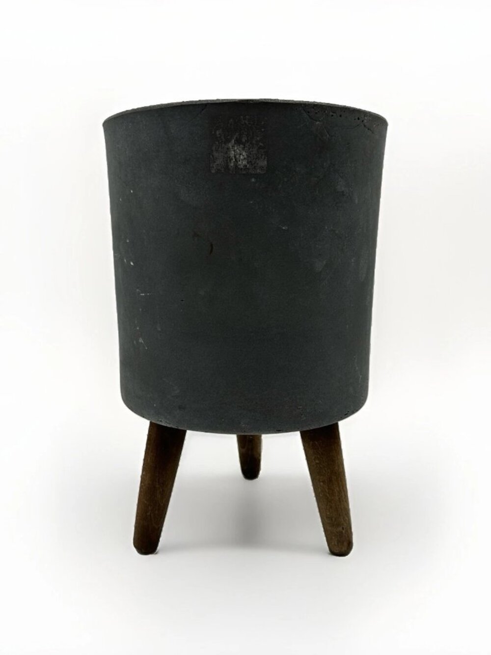 🪴 Grayson Lane Gray Fiber Clay Planter w/ Wood Legs Medium Indoor Outdoor 🪴